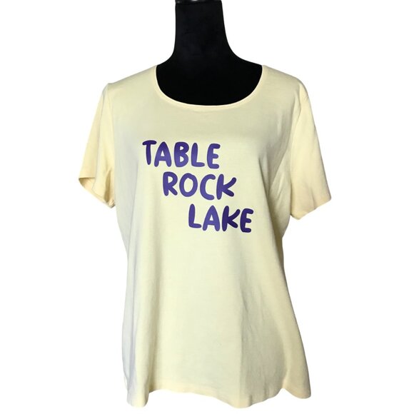 Upcycled Table Rock Lake T-Shirt: Landmarks & Marinas Graphics, Women's XL - Picture 6 of 14